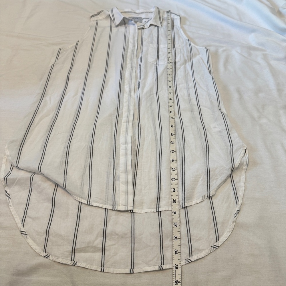 Rails Small Stripe Tunic Top ~ Button Front Sleev… - image 4